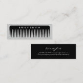 Eye Catching kam wit leer Mini Visitekaartje (Voorkant / Achterkant)