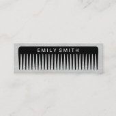 Eye Catching kam wit leer Mini Visitekaartje (Voorkant)