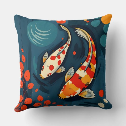 Eye Catching Koi Kussen (Achterkant)