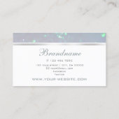 Eye Catching Licht Baby Blauw Parel Glitter Wit Visitekaartje (Achterkant)