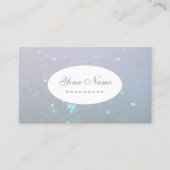 Eye Catching Licht Baby Blauw Parel Glitter Wit Visitekaartje (Voorkant)