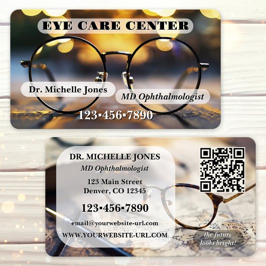Eye Catching Ophthalmologist or Optometrist Visitekaartje