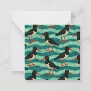 Eye Catching Oyster Catcher Post-card Style Notitiekaartje