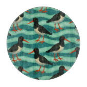 Eye Catching Oyster Catcher Snijplank (Voorkant)