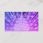 Eye Catching Paarse Roze Gradient Pauw en Logo Visitekaartje (Achterkant)