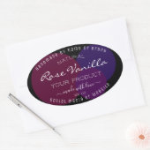 Eye Catching Product Label Paarse cirkels op zwart (Envelop)