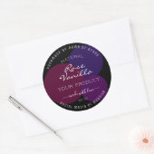 Eye Catching Product Label Paarse cirkels op zwart (Envelop)