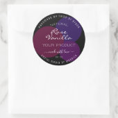 Eye Catching Product Label Paarse cirkels op zwart (Tas)