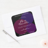 Eye Catching Product Label Paarse cirkels op zwart (Envelop)