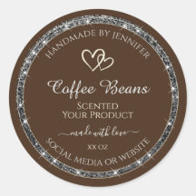 Eye Catching Product Labels Bruin Zilver Glitter