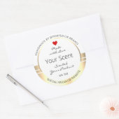 Eye Catching Product Packaging Labels White & Gold (Envelop)