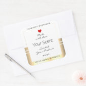 Eye Catching Product Packaging Labels White & Gold (Envelop)