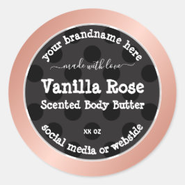 Eye Catching Product Verpakkingsetiketten Gestippe Ronde Sticker