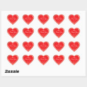 Eye Catching Red Gold Lijst en Logo Dank u Hart Sticker (Vel)