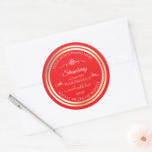 Eye Catching Red Product Label Gold Shimmer Lijst (Envelop)