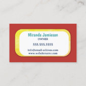 Eye Catching Retro Vacuum House Cleaning Visitekaartje (Achterkant)