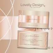 Eye Catching Roos Gold Effect Design Professional Visitekaartje