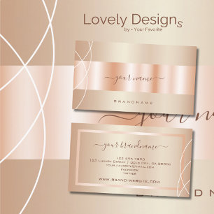 Eye Catching Roos Gold Effect Design Professional Visitekaartje