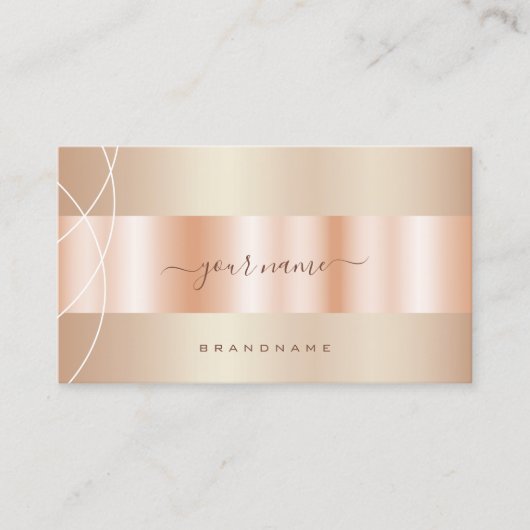 Eye Catching Roos Gold Effect Design Professional Visitekaartje (Voorkant)