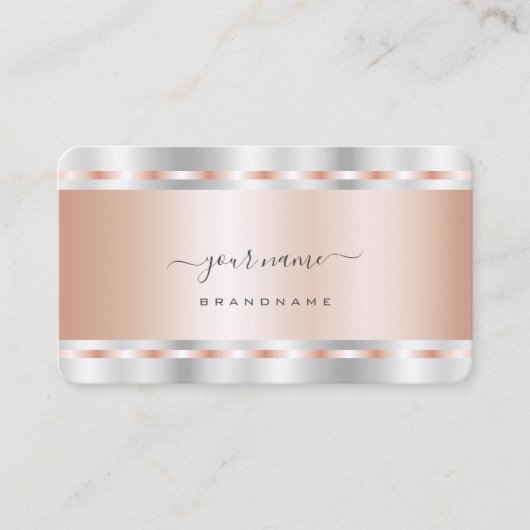 Eye Catching Roos Gold en Silver Professional Visitekaartje (Voorkant)