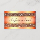 Eye Catching Roos Gold Gradient Glitter Sparkle Visitekaartje (Voorkant)