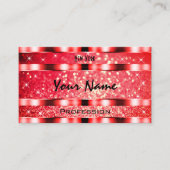 Eye Catching Ruby Red Glitter Vonk Sterren Schitte Visitekaartje (Voorkant)