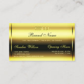 Eye Catching Shimmery Golden en Faux 3D Initialen Visitekaartje (Achterkant)
