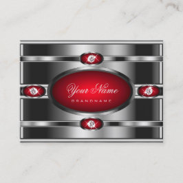Eye Catching Silver-effect en rode gradiëntkleuren Visitekaartje