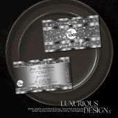 Eye Catching Silver Glitter Sparkle Stars toevoege Visitekaartje