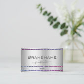 Eye Catching Silver Gradient Glitter Sparkly Stars Visitekaartje (Staand voorkant)