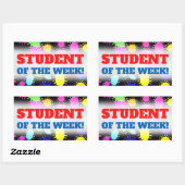 Eye-Catching "STUDENT VAN DE WEEK!" Sticker (Vel)