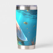 Eye Catching Turtle Image Mark Insulated Tumbler Geïsoleerde Drinkbeker (Achterkant)