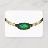 Eye Catching Wit Goud Blauwgroen Groen Gradient Ma Visitekaartje (Voorkant)