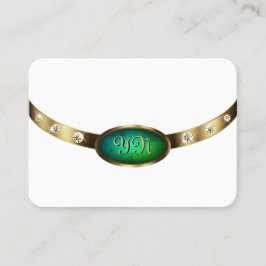 Eye Catching Wit Goud Blauwgroen Groen Gradient Ma Visitekaartje