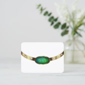 Eye Catching Wit Goud Blauwgroen Groen Gradient Ma Visitekaartje (Staand voorkant)