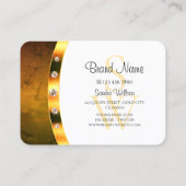 Eye Catching Wit Goud Sinaasappel Marmer en Monogr Visitekaartje (Achterkant)