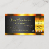 Eye Catching Zwart en Goud Mousserende Diamanten Visitekaartje (Achterkant)