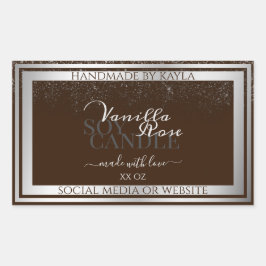 Eye Cating Product Labels donkerbruin en zilver