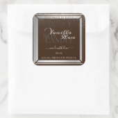 Eye Cating Product Labels donkerbruin en zilver (Tas)