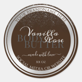 Eye Cating Product Labels donkerbruin en zilver