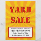 Eye Cating Yard Sale Flyer (Voorkant)