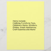 Eye Cating Yard Sale Flyer (Achterkant)