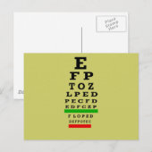 EYE CHART-cadeautjes Briefkaart (Voorkant / Achterkant)