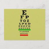 EYE CHART-cadeautjes Briefkaart (Voorkant)