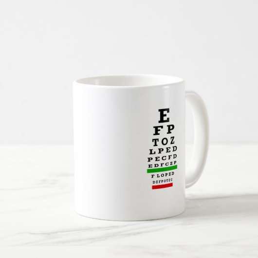 EYE CHART-cadeautjes Koffiemok (Voorkant rechts)