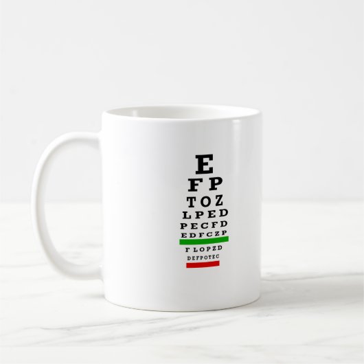 EYE CHART-cadeautjes Koffiemok (Links)