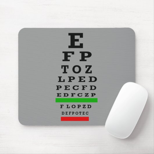 EYE CHART-cadeautjes Muismat (Met muis)