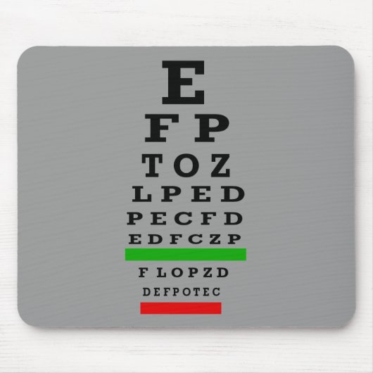 EYE CHART-cadeautjes Muismat (Voorkant)