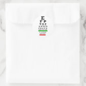 EYE CHART-cadeautjes Ronde Sticker (Tas)