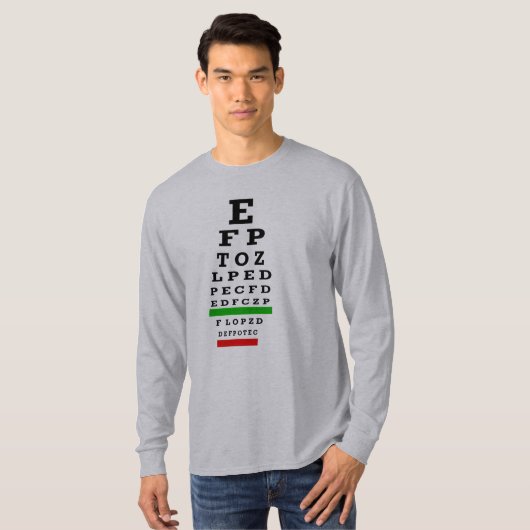 EYE CHART-cadeautjes T-shirt (Voorkant volledig)